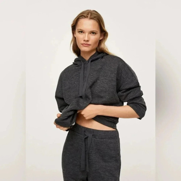Mango Speckled Gray Hoodie NWT - Picture 6 of 13